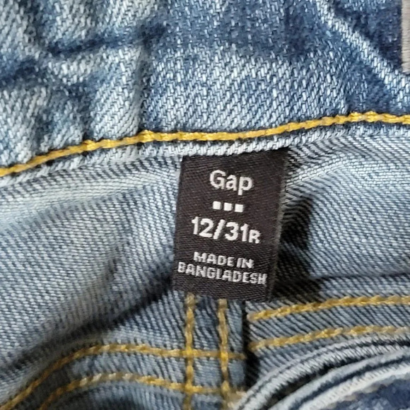 GAP Premium Curvy Straight Leg Jean Medium Wash Denim Stretch SZ 12/31r - Picture 3 of 5